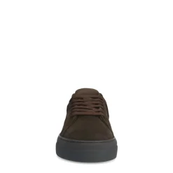 Manfield Donker bruine suède sneakers^Heren Sneakers