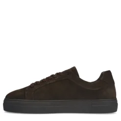 Manfield Donker bruine suède sneakers^Heren Sneakers