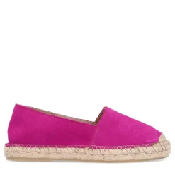 Manfield Donker roze suède espadrilles^DAMES Espadrilles