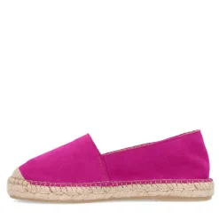 Manfield Donker roze suède espadrilles^DAMES Espadrilles