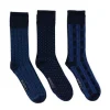 Manfield Donkerblauwe 3 pack sokken^ Sokken