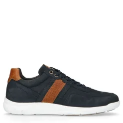 No Stress Donkerblauwe lage sneakers^Heren Sneakers