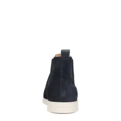 Manfield Donkerblauwe suède chelsea boots^Heren Boots