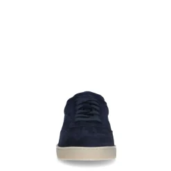 Manfield Donkerblauwe suède sneaker^Heren Sneakers