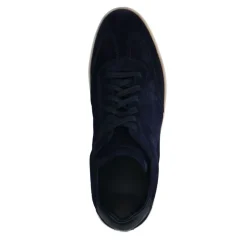 Manfield Donkerblauwe suède sneaker^Heren Sneakers