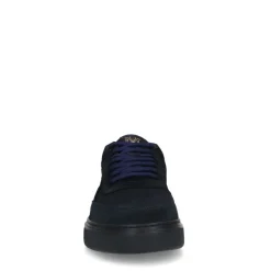 Manfield Donkerblauwe suède sneakers^Heren Sneakers