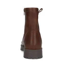 Manfield Donkerbruine leren boots^Heren Boots