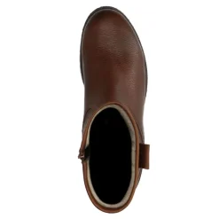 Manfield Donkerbruine leren boots^Heren Boots