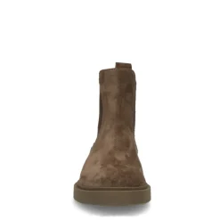 Manfield Donkerbruine suède chelsea boots^Heren Boots