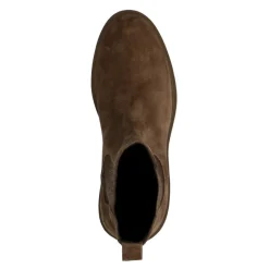 Manfield Donkerbruine suède chelsea boots^Heren Boots