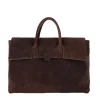 Manfield Donkerbruine suède weekendtas^Heren Heren Tassen|Weekendtassen