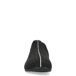 Manfield Donkergrijze pantoffels^Heren Pantoffels