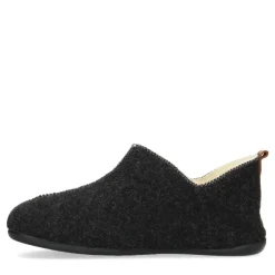 Manfield Donkergrijze pantoffels^Heren Pantoffels