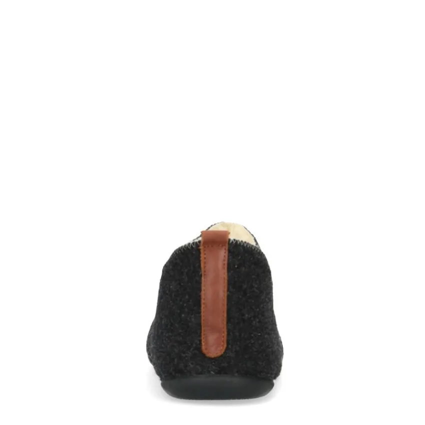 Manfield Donkergrijze pantoffels^Heren Pantoffels