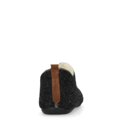 Manfield Donkergrijze pantoffels^DAMES Pantoffels