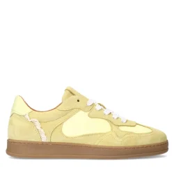 Manfield Gele sneakers met kant^DAMES Sneakers