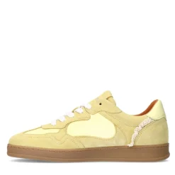 Manfield Gele sneakers met kant^DAMES Sneakers