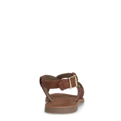 Manfield Gevlochten cognac sandalen^DAMES Sandalen