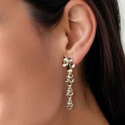 Manfield Goude bloemetjes oorbellen^ Sieraden