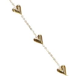 Manfield Gouden armband met hartjes^ Sieraden