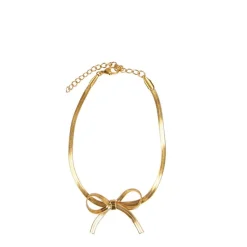 Manfield Gouden armband met strik detail^ Sieraden