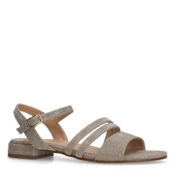 Manfield Gouden glitter sandalen^DAMES Sandalen