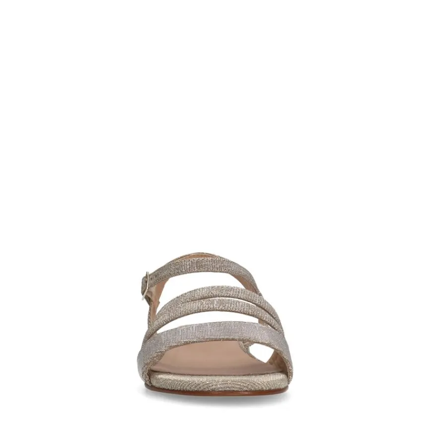 Manfield Gouden glitter sandalen^DAMES Sandalen