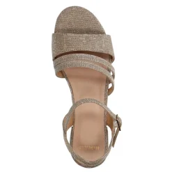 Manfield Gouden glitter sandalen^DAMES Sandalen