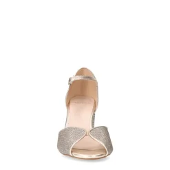 Manfield Gouden glitter sandalen met hak^DAMES Sandalen