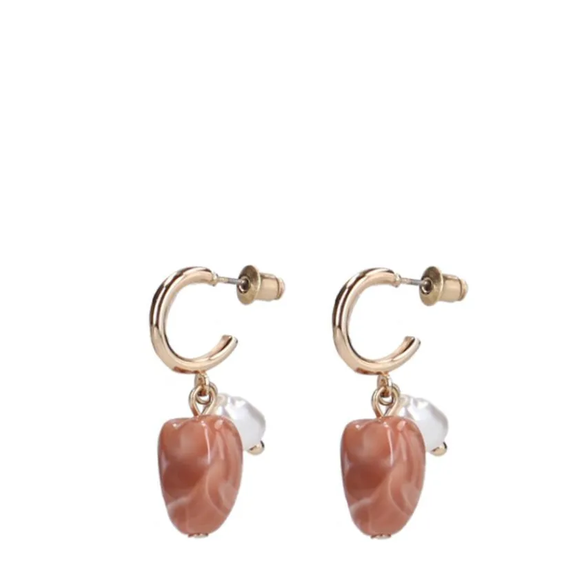 Manfield Gouden hangers met gekleurde steentjes^ Sieraden