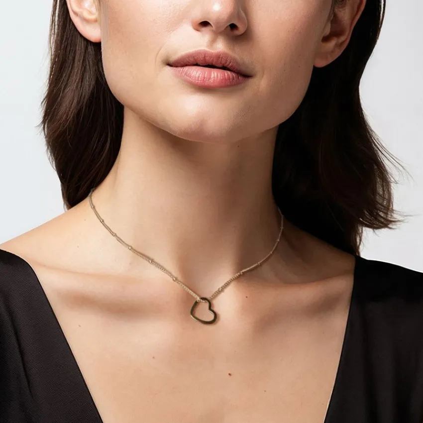 Manfield Gouden ketting met hartje^ Sieraden