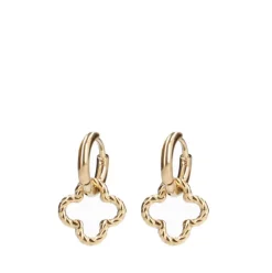 Manfield Gouden klavertjes oorbellen^ Sieraden
