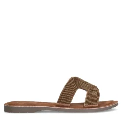 Manfield Gouden kralen slippers^DAMES Slippers