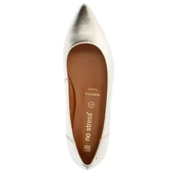 No Stress Gouden leren ballerina's^DAMES Loafers
