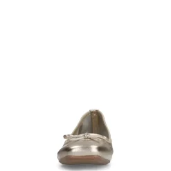 Manfield Gouden leren ballerina's^DAMES Loafers
