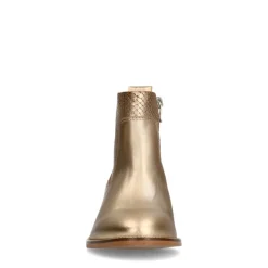 Manfield Gouden leren cowboylaarsjes^DAMES Enkellaarsjes