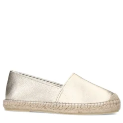 Manfield Gouden leren espadrilles^DAMES Espadrilles
