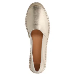 Manfield Gouden leren espadrilles^DAMES Espadrilles
