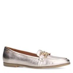 No Stress Gouden leren loafers met gouden chain^DAMES Loafers