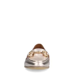 No Stress Gouden leren loafers met gouden chain^DAMES Loafers