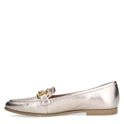 No Stress Gouden leren loafers met gouden chain^DAMES Loafers