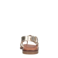 Manfield Gouden leren sandalen^DAMES Sandalen