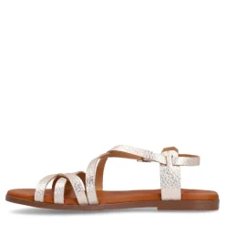 Manfield Gouden leren sandalen^DAMES Sandalen