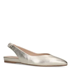 Manfield Gouden leren slingback ballerina's^DAMES Pumps|Slingbacks