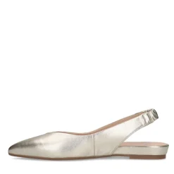 Manfield Gouden leren slingback ballerina's^DAMES Pumps|Slingbacks
