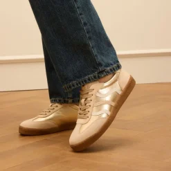 No Stress Gouden leren sneakers^DAMES Sneakers