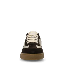 Manfield Gouden leren sneakers^DAMES Sneakers