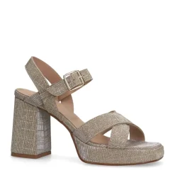 Manfield Gouden sandalen met hak^DAMES Sandalen