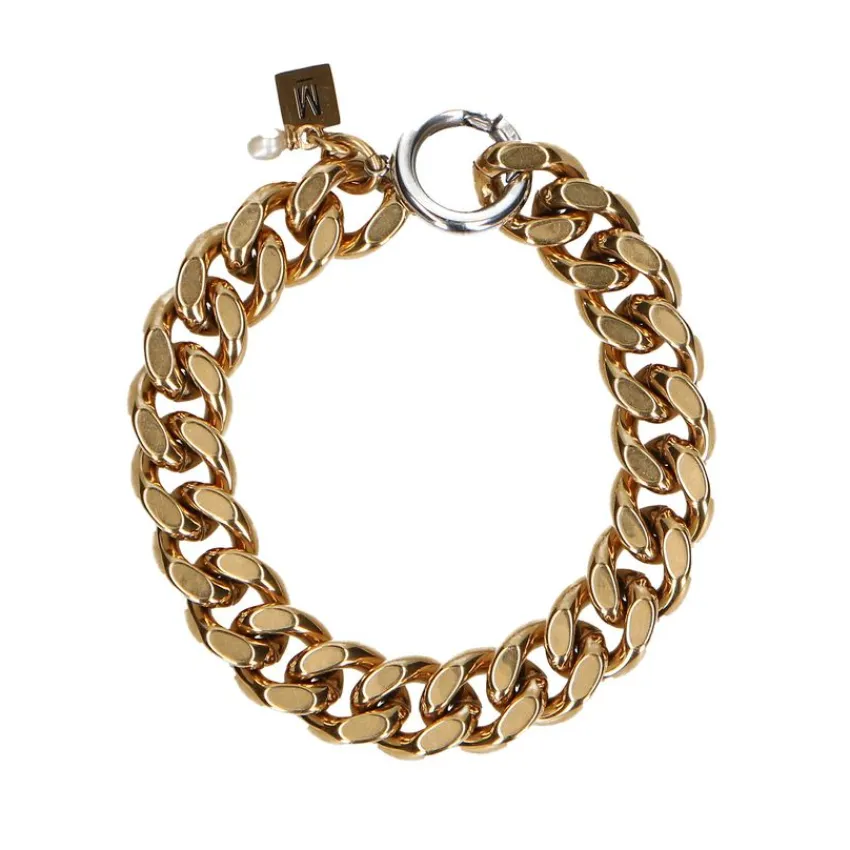 Manfield Goudkleurige armband van stainless steel^ Sieraden