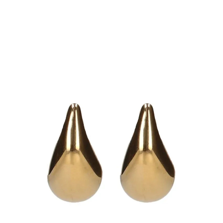 Manfield Goudkleurige druppel oorbellen L^ Sieraden